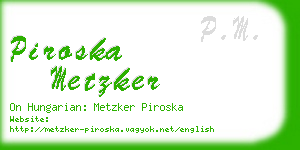 piroska metzker business card